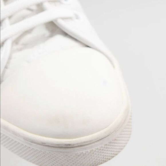 AUTHENTIC Louis Vuitton Leather embossed sneakers shoes size 37.5. Worn twice. - Picture 10 of 13